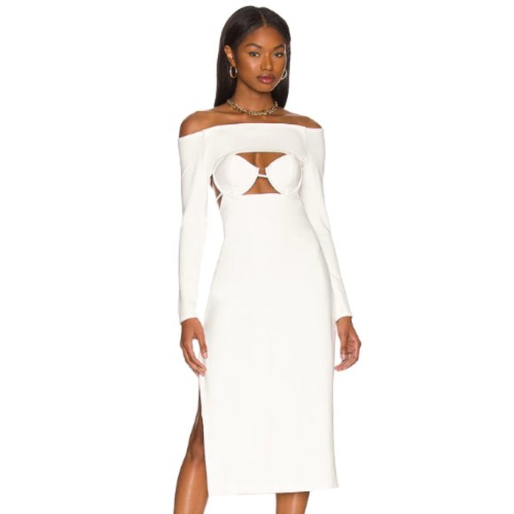 h:ours Zola Dress in Ivory NWT Size Large and XL - Picture 1 of 3